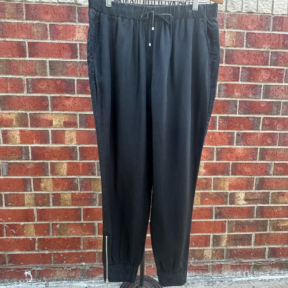 White House Black Market Zip Leg Joggers Activewear Loungewear Pull-On Casual 8R
